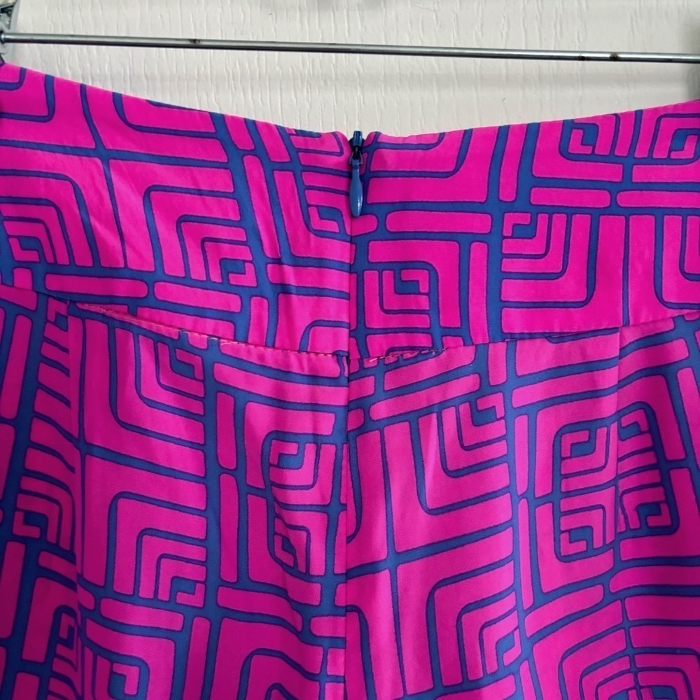 Alice & Trixie High Waist Pink Geometric Print Silk Shorts XS Resortwear - Picture 4 of 7